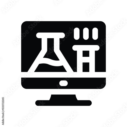 science glyph icon. Strong and solid vector icon for websites, mobile interfaces, presentations, and visual branding. High quality and easy to edit.