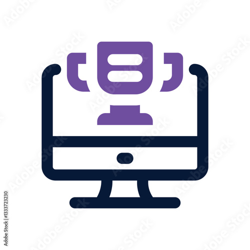 trophy dual tone icon. Sleek and modern vector icon for websites, mobile apps, marketing materials, and corporate design. Fully scalable and ready to use.