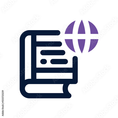 global learning dual tone icon. Sleek and modern vector icon for websites, mobile apps, marketing materials, and corporate design. Fully scalable and ready to use.