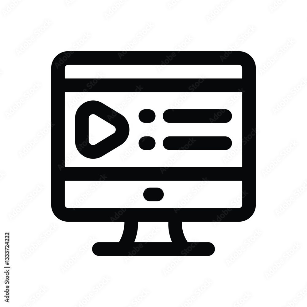 monitor line icon. Clean and minimalist vector icon for websites, mobile apps, presentations, and logos. Fully scalable and customizable for any project. monitor line icon. Clean and minimalist vector icon for websites, mobile apps, presentations, and logos. Fully scalable and customizable for any project.