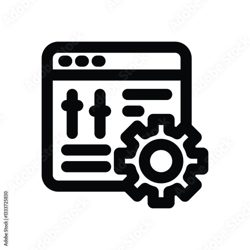 panel control line icon. Clean and minimalist vector icon for websites, mobile apps, presentations, and logos. Fully scalable and customizable for any project.
