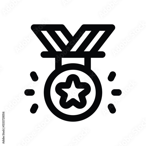 medal line icon. Clean and minimalist vector icon for websites, mobile apps, presentations, and logos. Fully scalable and customizable for any project.