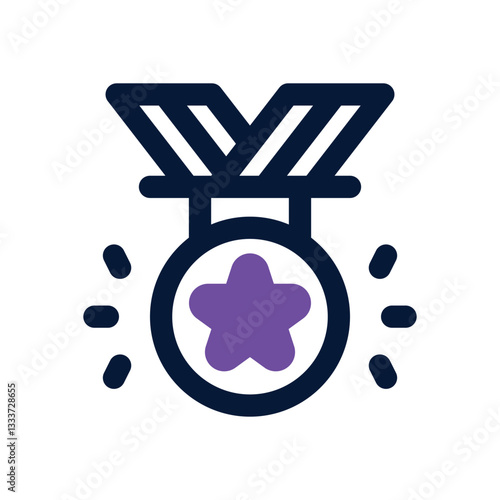 medal dual tone icon. Sleek and modern vector icon for websites, mobile apps, marketing materials, and corporate design. Fully scalable and ready to use.