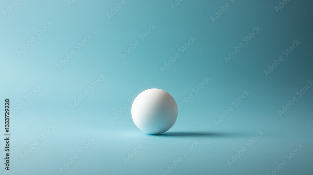 Pristine White Pill Shaped Object on Soft Blue Background Pristine White Pill Shaped Object on Soft Blue Background