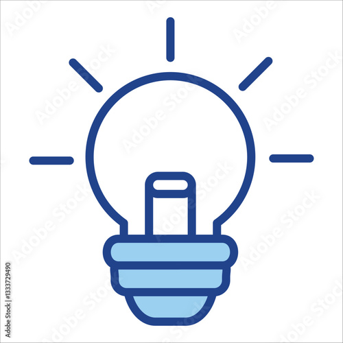 Lightbulb Icon Single Vector Collection 