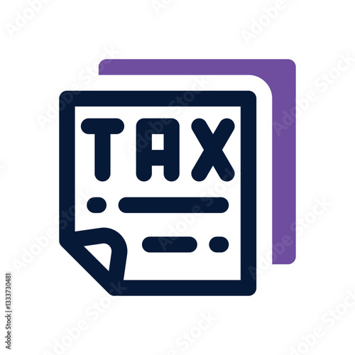 tax dual tone icon. Sleek and modern vector icon for websites, mobile apps, marketing materials, and corporate design. Fully scalable and ready to use.