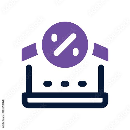 house taxes dual tone icon. Sleek and modern vector icon for websites, mobile apps, marketing materials, and corporate design. Fully scalable and ready to use.