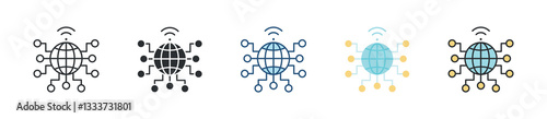 Internet Icon Set Multiple Style Collection