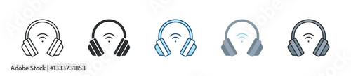 Headphone Icon Set Multiple Style Collection
