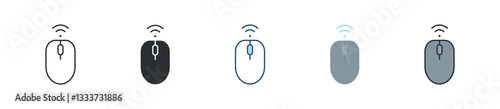 Wireless Mouse Icon Set Multiple Style Collection