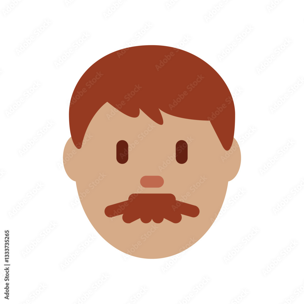 Man with Mustache Face Man with Mustache Face