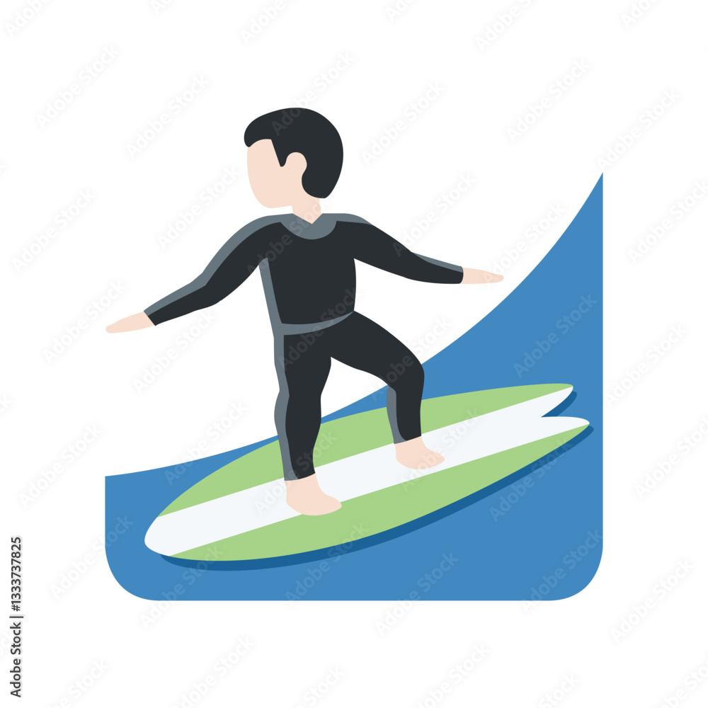 Fototapeta premium Surfer Riding a Wave