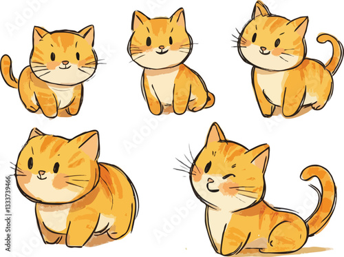 set of funny cats