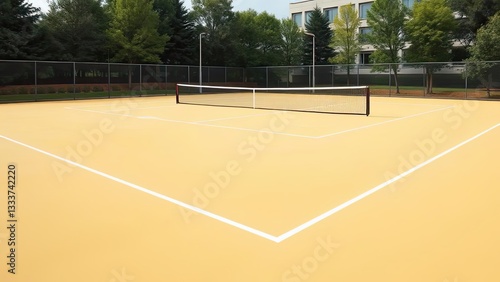 Wallpaper Mural Outdoor Tennis Court Yellow Surface Sports Facility Recreation Torontodigital.ca
