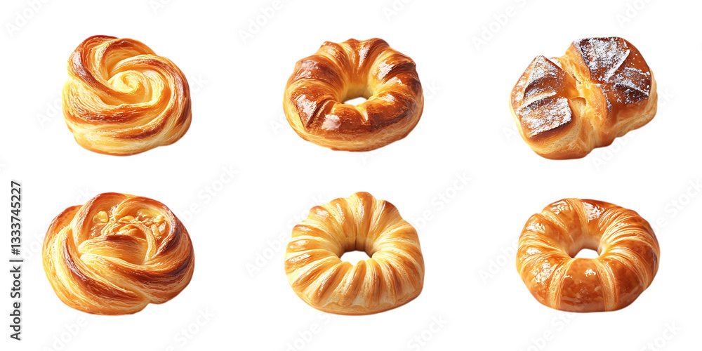 Pack Kouign-Amann Set Against Transparent Background for Bakery Branding, Pastry Promotion, or French Cuisine Design Projects Pack Kouign-Amann Set Against Transparent Background for Bakery Branding, Pastry Promotion, or French Cuisine Design Projects