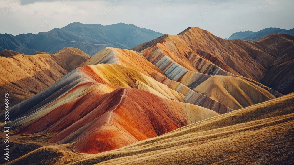 Stunning Colorful Mountain Landscape in the Peruvian Andes Region