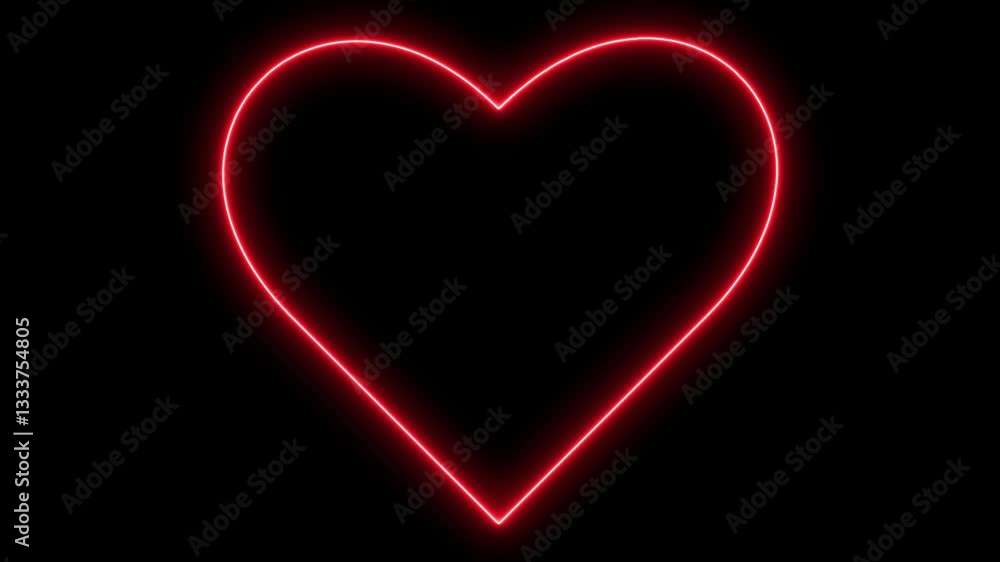 Neon glowing and shiny hearts icon animation, love and marriage concept. Bright glowing neon valentines love heart symbol animation. Neon glowing and shiny hearts icon animation, love and marriage concept. Bright glowing neon valentines love heart symbol animation.