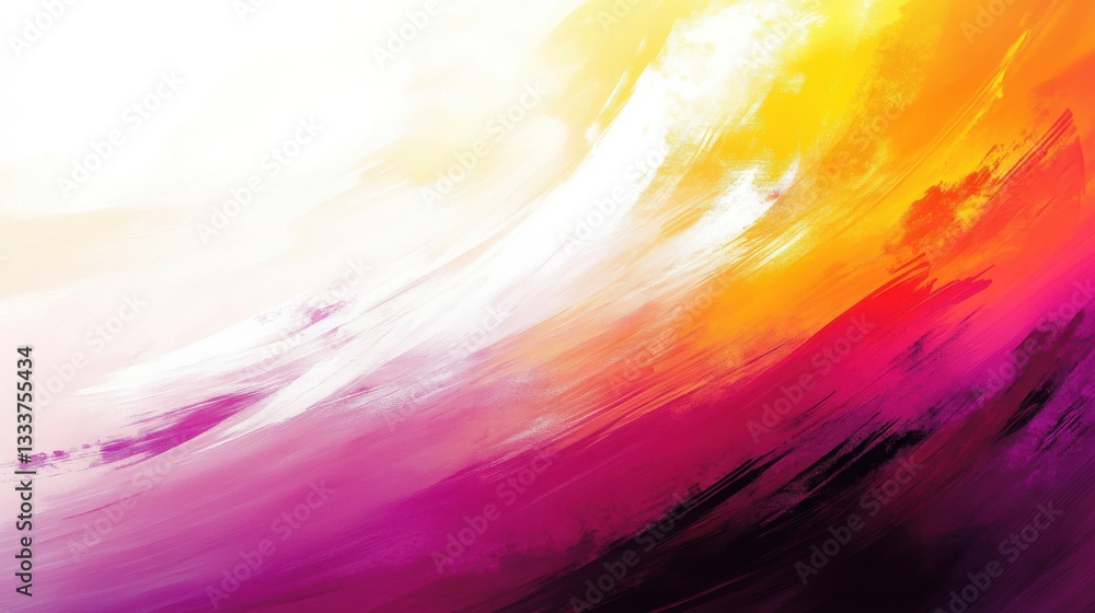 Vibrant Abstract Art with Bold Colors and Dynamic Brush Strokes