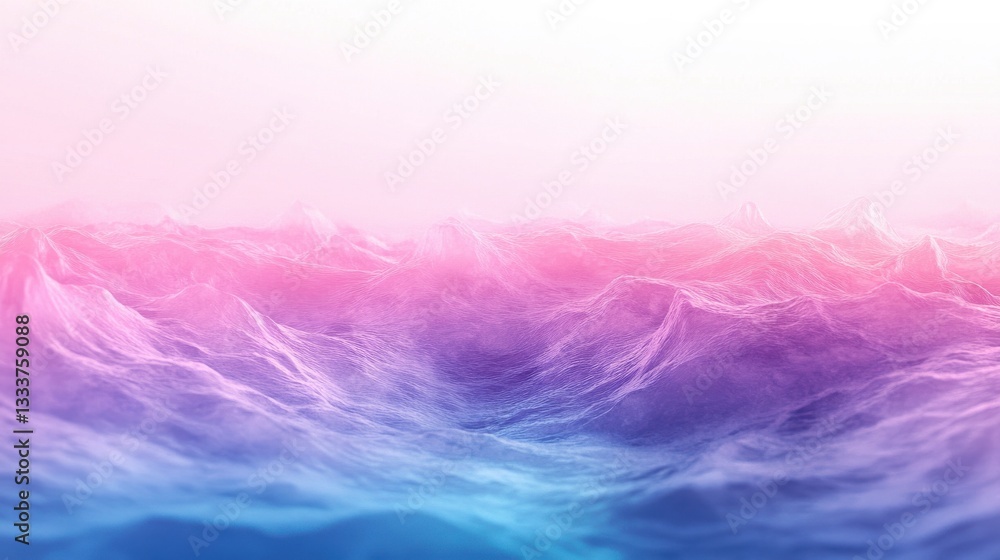 Vibrant Abstract Ocean Waves in Soft Pastel Colors
