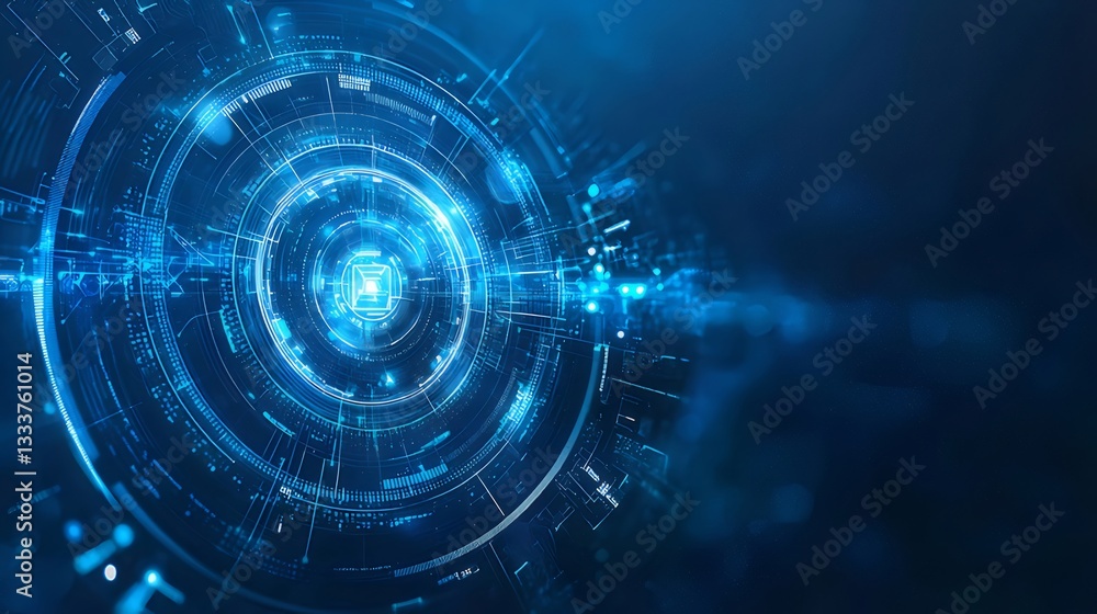 Abstract Blue Digital Technology Background Abstract Blue Digital Technology Background