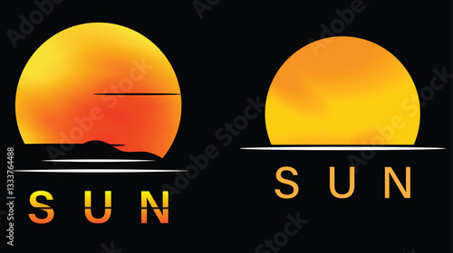 set of Sun Vector illustration Icon Logo Template design