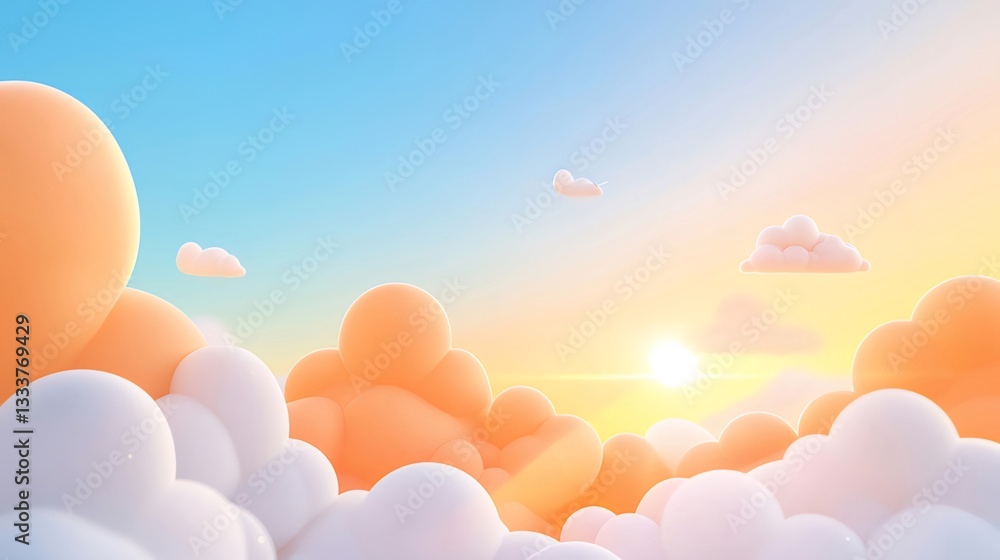 Pastel Cloudscape at Sunset Pastel Cloudscape at Sunset