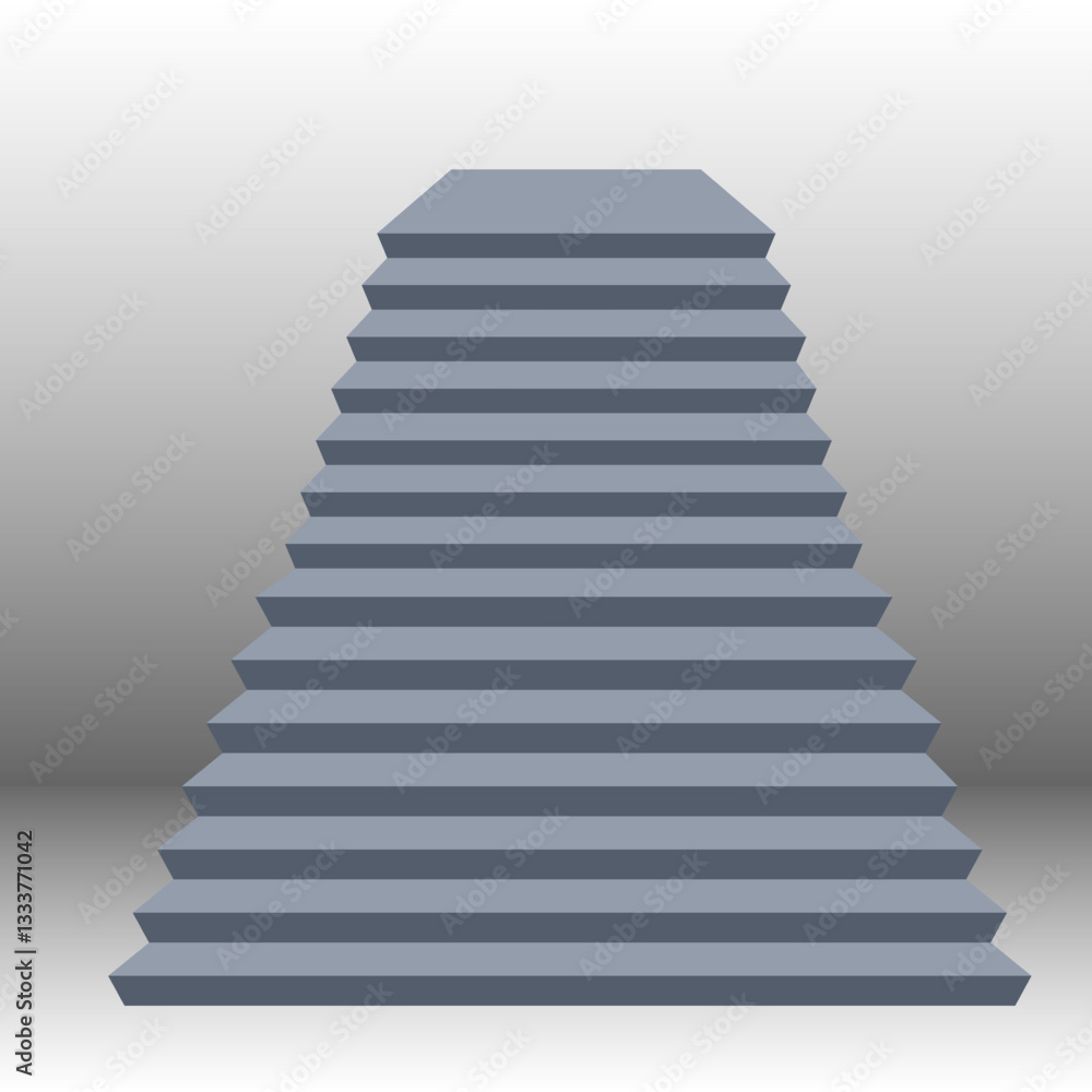 Minimalist abstract staircase design, featuring a series of floating steps forming a geometric zigzag pattern. The artwork has a monochrome color scheme with soft shadows Minimalist abstract staircase design, featuring a series of floating steps forming a geometric zigzag pattern. The artwork has a monochrome color scheme with soft shadows