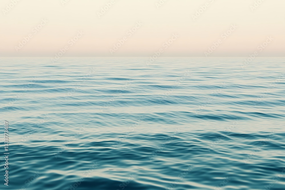 Fototapeta premium Serene Ocean Waves: A Peaceful Coastal View