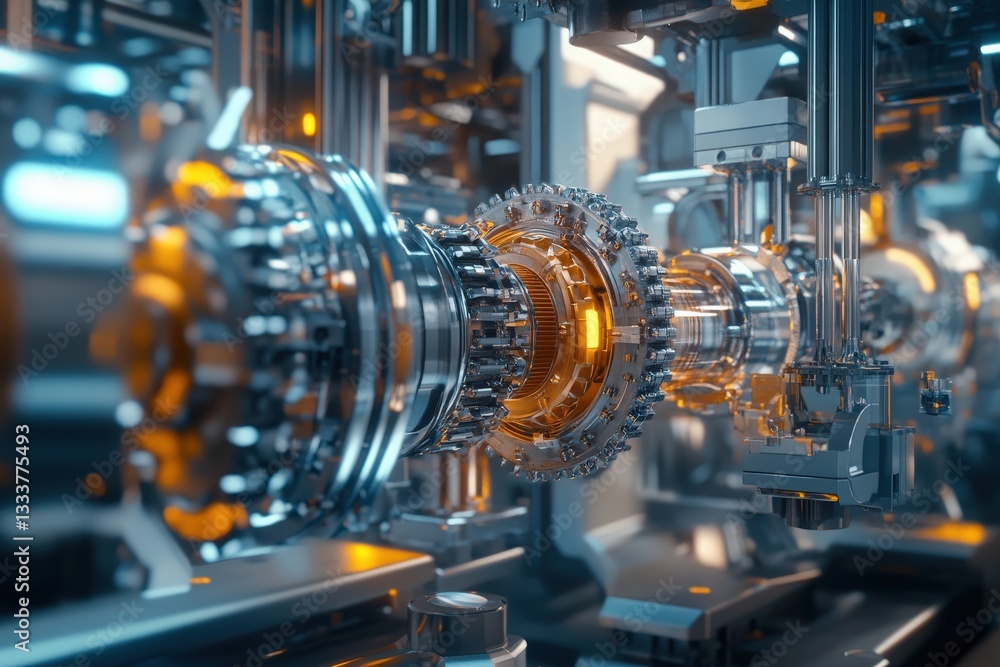 Productivity Enhancement Through Innovation – A futuristic machinery concept showcasing continuous improvement in productivity driven by iterative processes and technology optimization Productivity Enhancement Through Innovation – A futuristic machinery concept showcasing continuous improvement in productivity driven by iterative processes and technology optimization