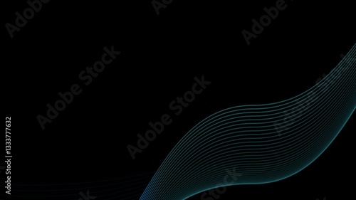 Minimalist Wave Lines Motion Background in 4K, wave lines motion background, abstract wave lines, glowing wave lines, glowing streaks background