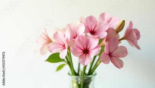 Wallpaper Mural Delicate Moringa flowers unfolding in a vase on white background, nature, arrangement, blooms Torontodigital.ca