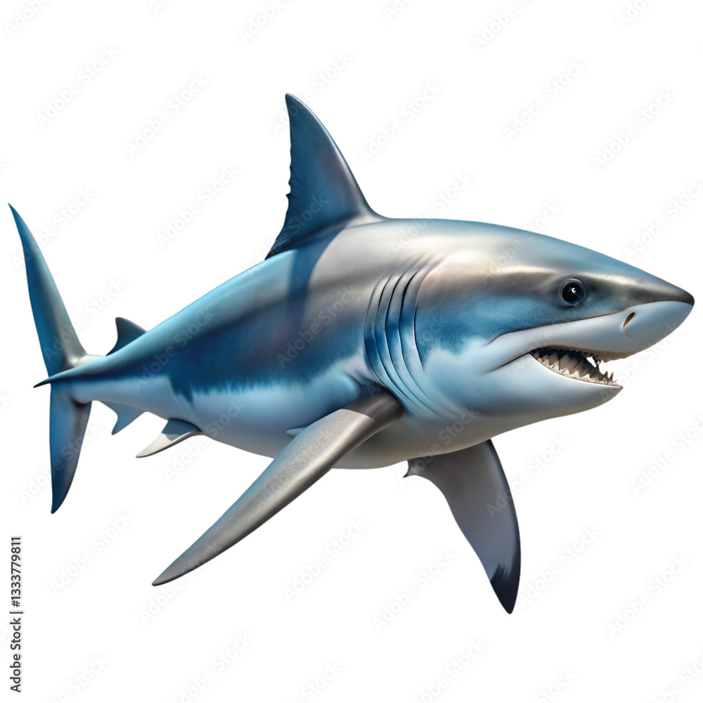 Obraz premium Shark isolated on transparent background