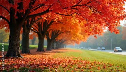 autumn trees in the park