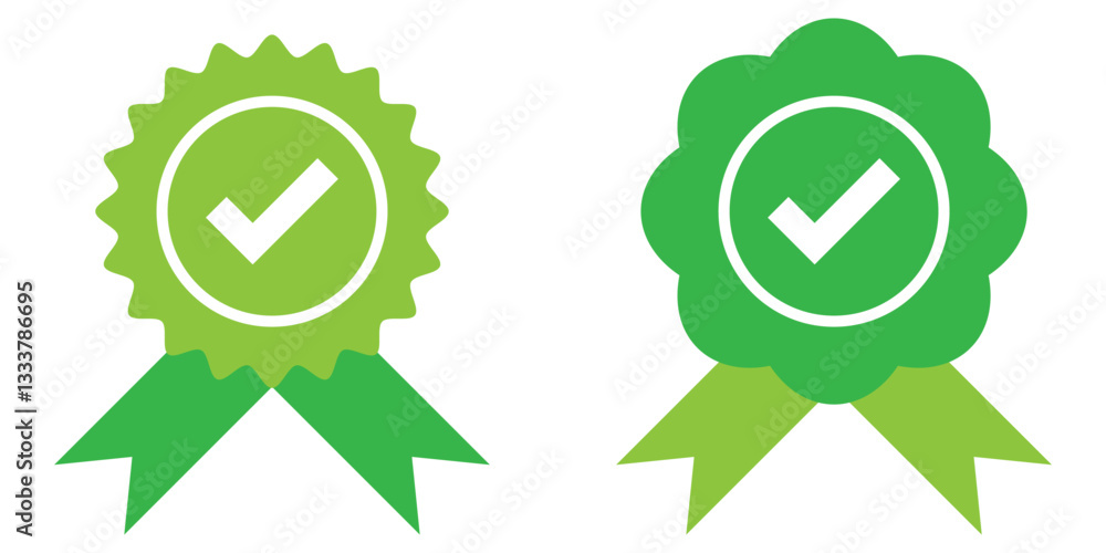 Guaranty certificate medal with approved check mark, vector icon. Medal icon. Flat icon, vector illustration. EPS 10. Guaranty certificate medal with approved check mark, vector icon. Medal icon. Flat icon, vector illustration. EPS 10.