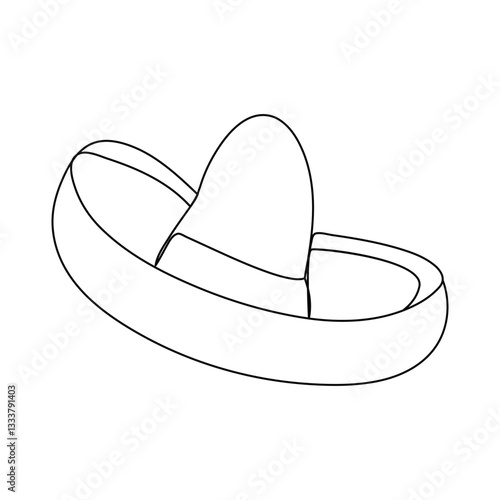 Sombrero, maracas, skull black and white mexican illustration. Cinco de mayo, means 5 May, Cinco de Mayo Mexican Hat 5 de mayo line art