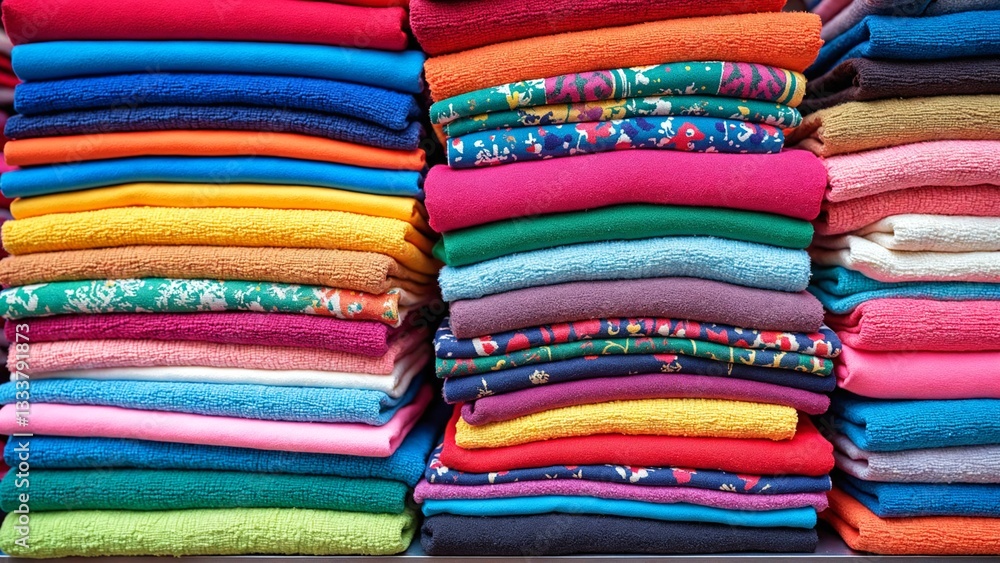 Pile of textiles background Pile of textiles background