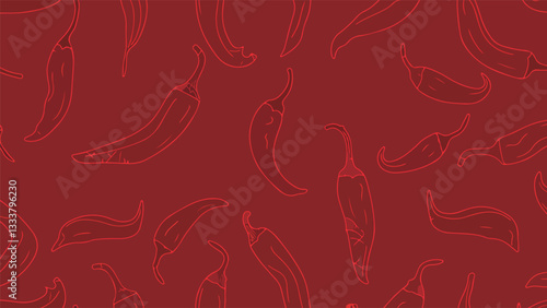 Red Chili Pepper Pattern