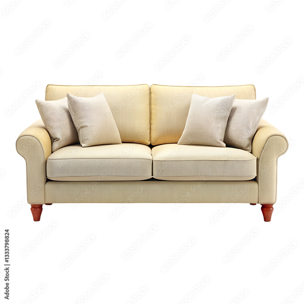 Fototapeta premium Sofa isolated on transparent background 
