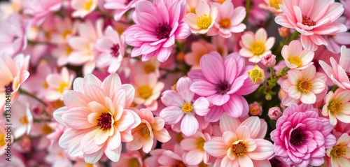 Pastel floral background, soft focus, colorful blooms, design,  buds