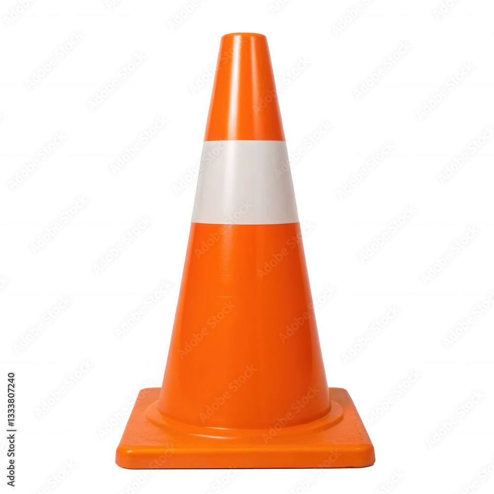 Traffic safety cone on a black background. Traffic safety cone on a black background.