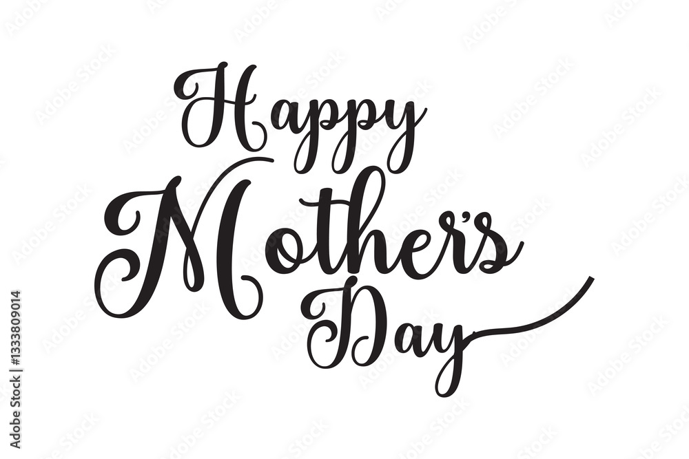 hand drawn happy mothers day text writing lettering icon. happy mothers day with banner poster and greeting card. vector illustrating. hand drawn happy mothers day text writing lettering icon. happy mothers day with banner poster and greeting card. vector illustrating.