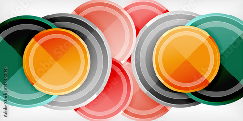 Geometric design abstract background - circles