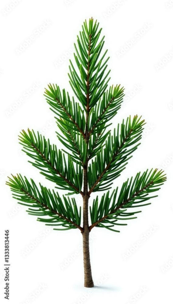Single isolated branch of a fir tree on white background, evergreen, solitude, white Single isolated branch of a fir tree on white background, evergreen, solitude, white