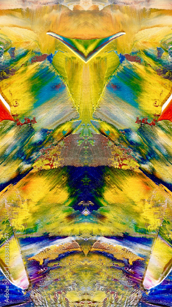 Fototapeta premium Abstract art background . Hand painting artwork on canvas .