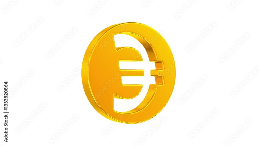 symbol euro on white background. Isolated 3D illustration symbol euro on white background. Isolated 3D illustration