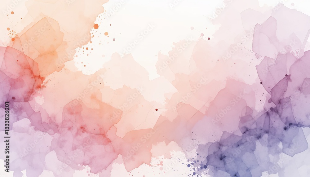 Obraz premium An Abstract Watercolor Effect Featuring Overlapping Brushstrokes in Pastel Tones for a Soft Artistic Background