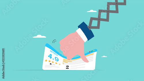 brand reputation damage, impact of bad customer reviews, bad customer feedback destroyed business reputation, bad reputation cost, business reputation dashboard crushed thumbs down with spring