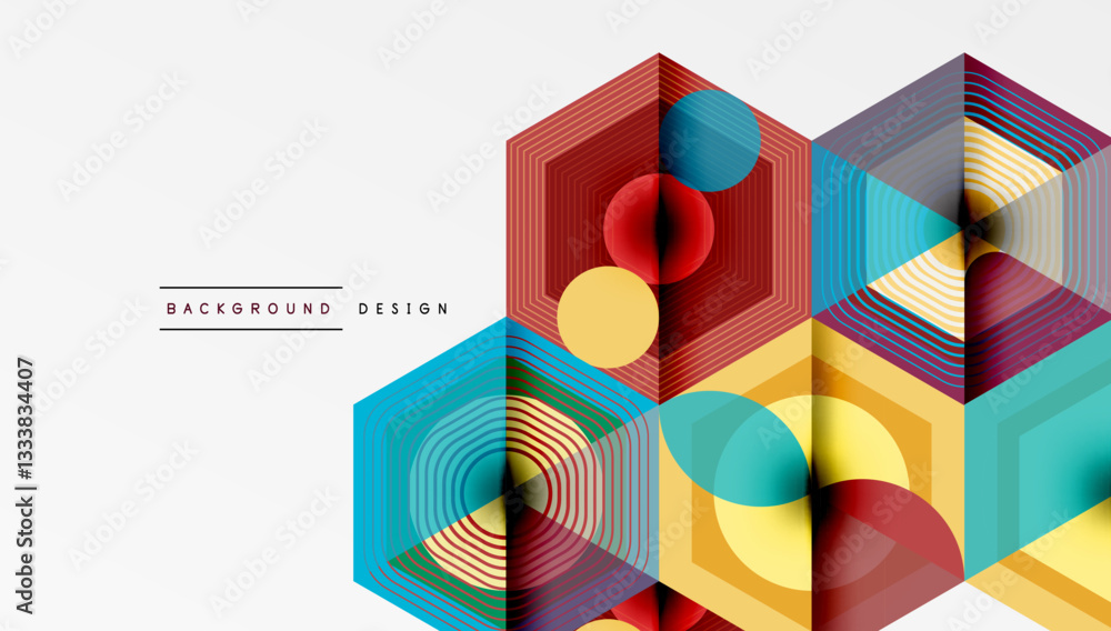 Obraz premium Hexagons design geometric abstract background