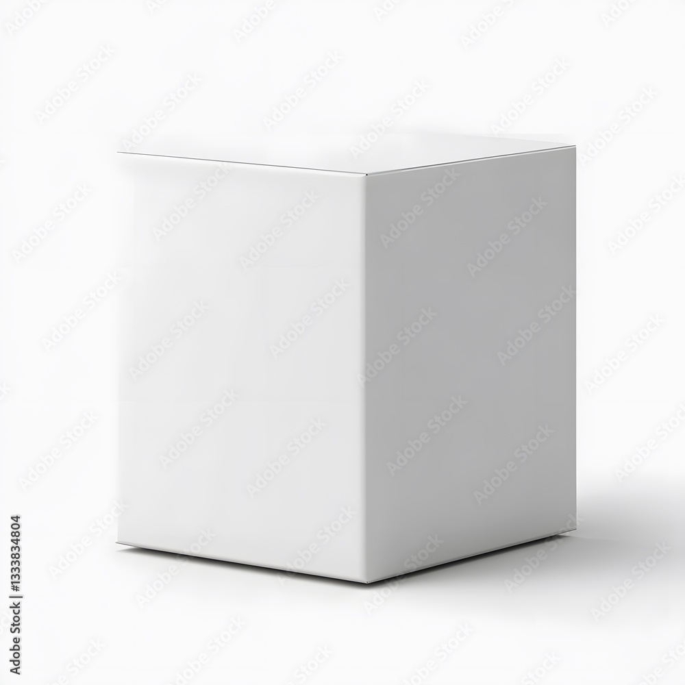Blank White Cube Box Packaging Mockup Product Presentation Blank White Cube Box Packaging Mockup Product Presentation