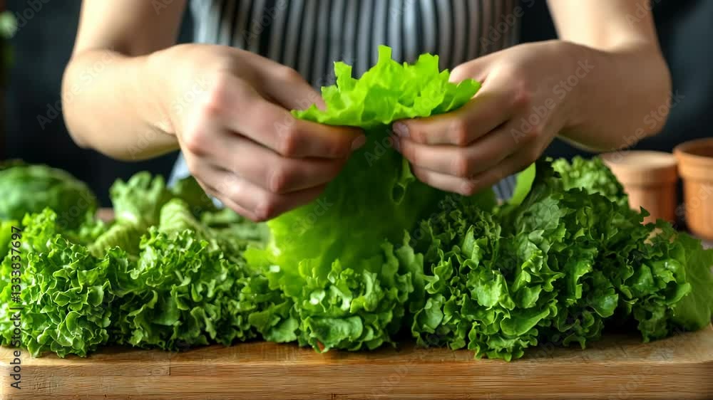 Preparing Fresh Lettuce: A Culinary Delight Preparing Fresh Lettuce: A Culinary Delight